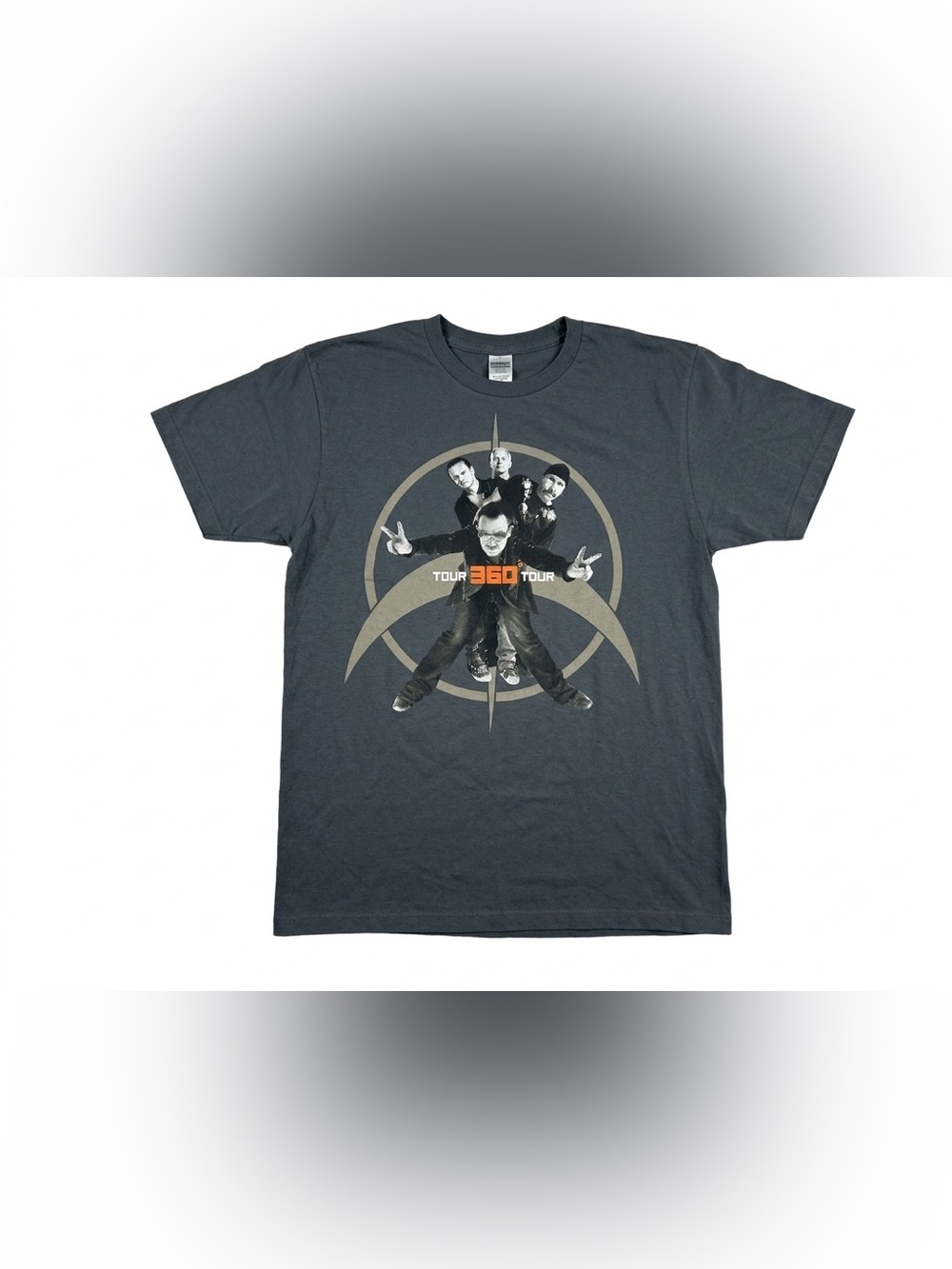 Vintage U2 360 Tour Shirt 2009 Concert Band Tee Alstyle Mens Size M Grey